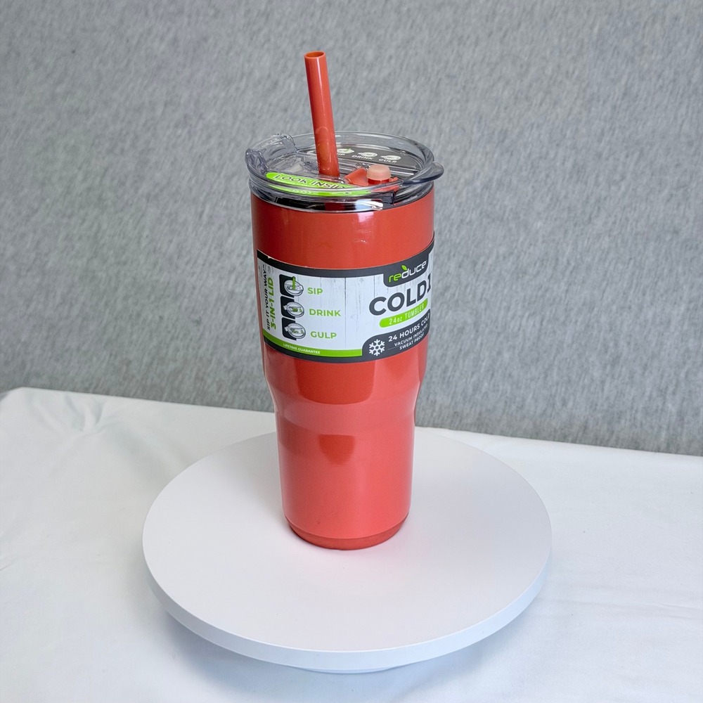 Reduce Cold-1 2.0 Tumbler 24oz OG Cayenne Orange Vacuum Insulated 3-in-1 Lid